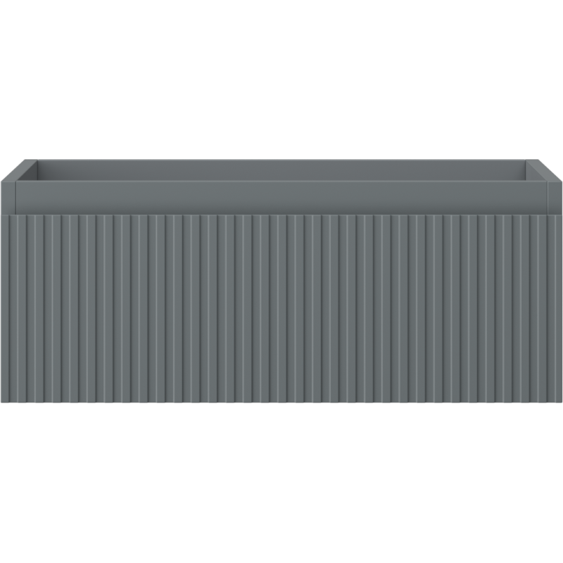 Mexen Rivel dulap baie sub lavoar 60 cm, 1 sertar, riflat, grafit mat - 91A20-06023-1-BF66