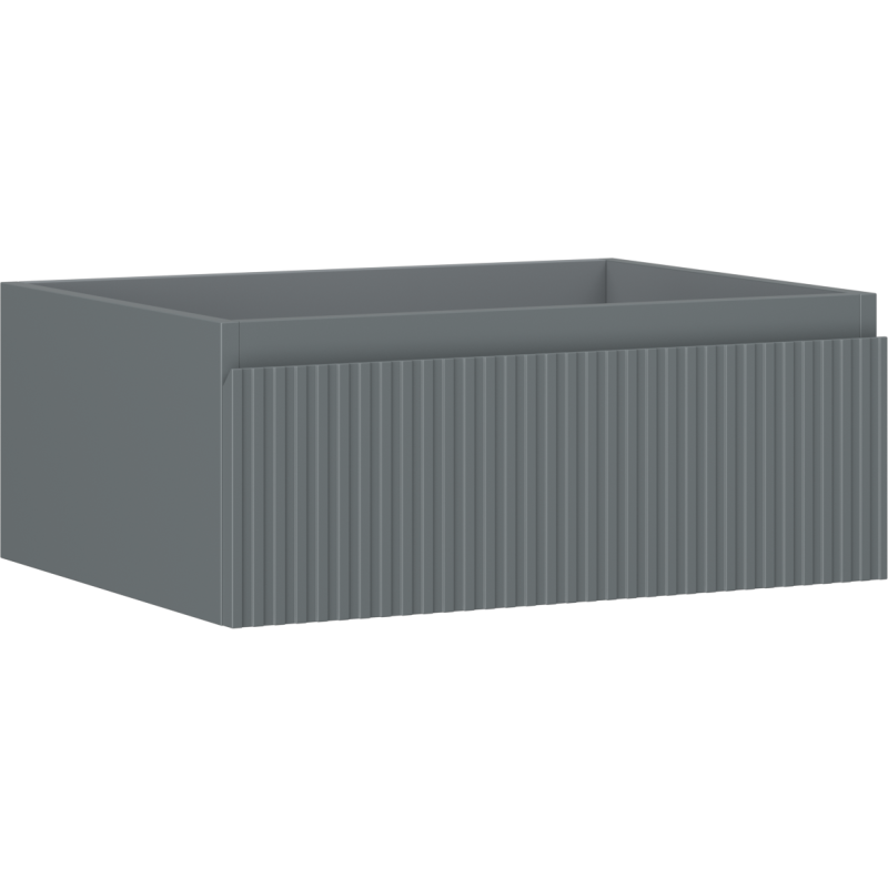 Mexen Rivel dulap de baie sub lavoar 60 cm, 1 sertar, canelat, grafit mat - 91A20-06023-1-BF66