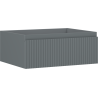 Mexen Rivel dulap de baie sub lavoar 60 cm, 1 sertar, canelat, grafit mat - 91A20-06023-1-BF66