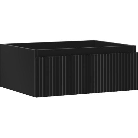 Mexen Rivel dulap de baie sub chiuvetă 60 cm, 1 sertar, riflat, negru mat - 91A20-06023-1-BF71