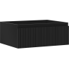 Mexen Rivel dulap de baie sub chiuvetă 60 cm, 1 sertar, riflat, negru mat - 91A20-06023-1-BF71