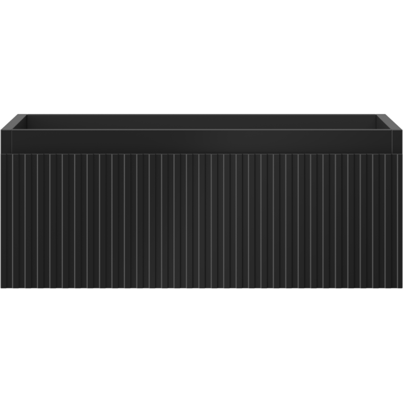 Mexen Rivel dulap de baie sub lavoar 60 cm, 1 sertar, canelat, negru mat - 91A20-06023-1-BF71