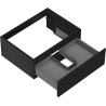 Mexen Rivel dulap de baie sub chiuvetă 60 cm, 1 sertar, riflat, negru mat - 91A20-06023-1-BF71