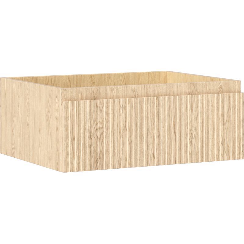 Dulap baie Mexen Rivel 60 cm, 1 sertar, canelat, stejar - 91A20-06023-1-BF81