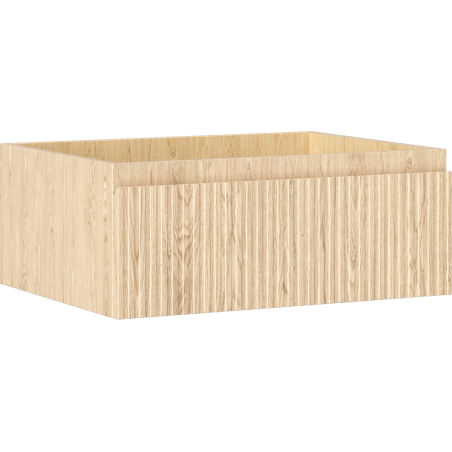 Dulap baie Mexen Rivel 60 cm, 1 sertar, canelat, stejar - 91A20-06023-1-BF81