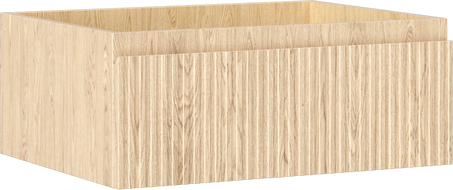 Mexen Rivel fürdőszobai mosdószekrény 60 cm, 1 fiók, bordázott, tölgy - 91A20-06023-1-BF81