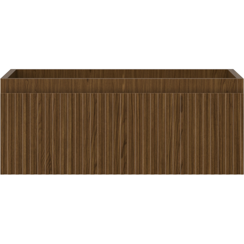 Mexen Rivel dulap baie sub chiuvetă 60 cm, 1 sertar, riflat, nuc - 91A20-06023-1-BF86