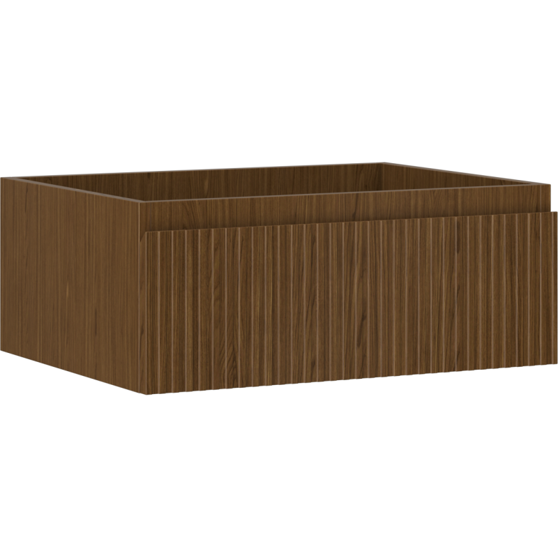 Mexen Rivel dulap baie sub chiuvetă 60 cm, 1 sertar, riflat, nuc - 91A20-06023-1-BF86