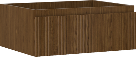 Mexen Rivel fürdőszobai mosdószekrény 60 cm, 1 fiók, bordázott, dió - 91A20-06023-1-BF86