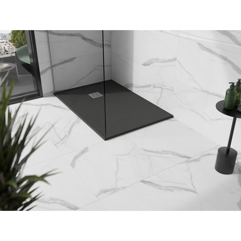 Mexen Stone+ brod de duș compozit dreptunghiular 110 x 80 cm, antracit - 44718011