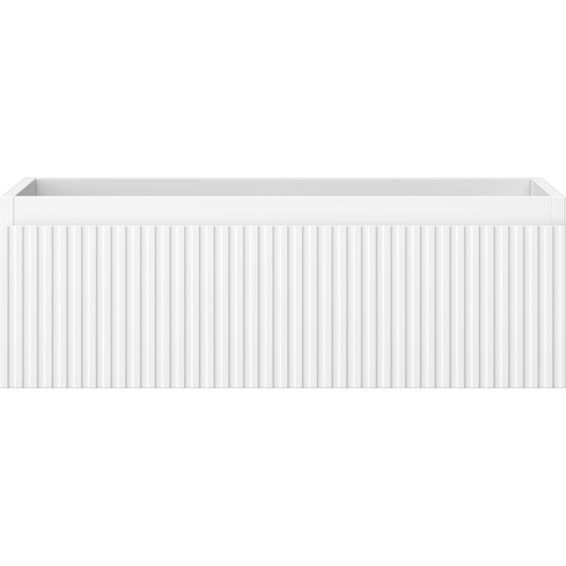 Mexen Rivel dulap baie sub-lavoar 70 cm, 1 sertar, canelat, alb mat - 91A20-07023-1-BF01