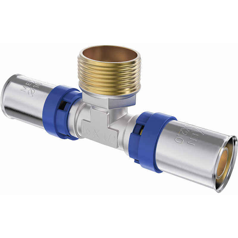 Mexen PEX-P T-fiting compresibil, presabil PEX 20 x 3/4 GZ x 20 - W97133-2034M20-00