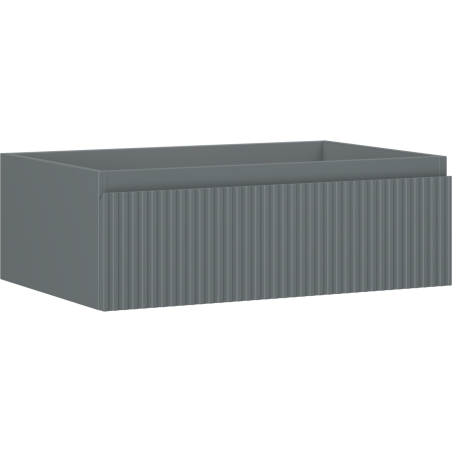 Mexen Rivel dulap baie pentru chiuvetă 70 cm, 1 sertar, riflat, grafit mat - 91A20-07023-1-BF66