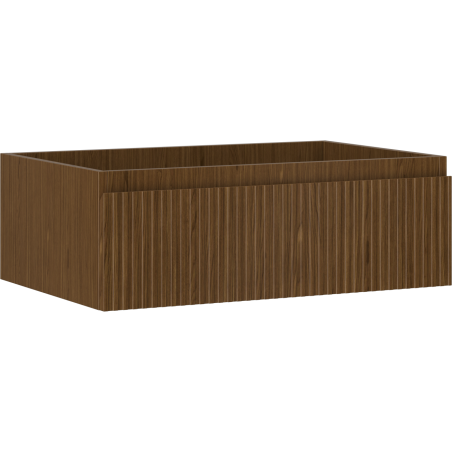 Mexen Rivel dulap baie sub lavoar 70 cm, 1 sertar, canelat, nuc - 91A20-07023-1-BF86