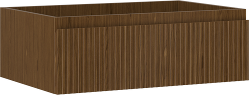 Mexen Rivel fürdőszobai szekrény mosdóhoz 70 cm, 1 fiók, bordázott, dió - 91A20-07023-1-BF86