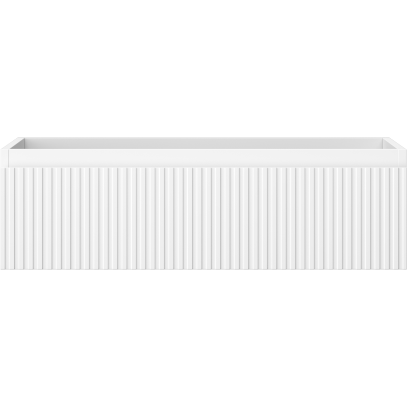 Mexen Rivel dulap baie sub lavoar 80 cm, 1 sertar, canelat, alb mat - 91A20-08023-1-BF01