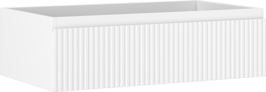 Mexen Rivel dulap baie sub lavoar 80 cm, 1 sertar, canelat, alb mat - 91A20-08023-1-BF01