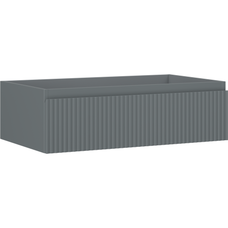Dulap de baie Mexen Rivel sub chiuvetă 80 cm, 1 sertar, canelat, grafit mat - 91A20-08023-1-BF66