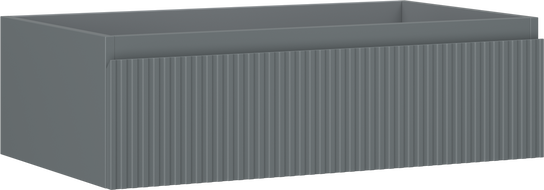 Mexen Rivel fürdőszobai mosdószekrény, 80 cm, 1 fiók, barázdált, grafit matt - 91A20-08023-1-BF66