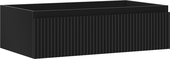 Mexen Rivel dulap baie de 80 cm, 1 sertar, canelat, negru mat - 91A20-08023-1-BF71