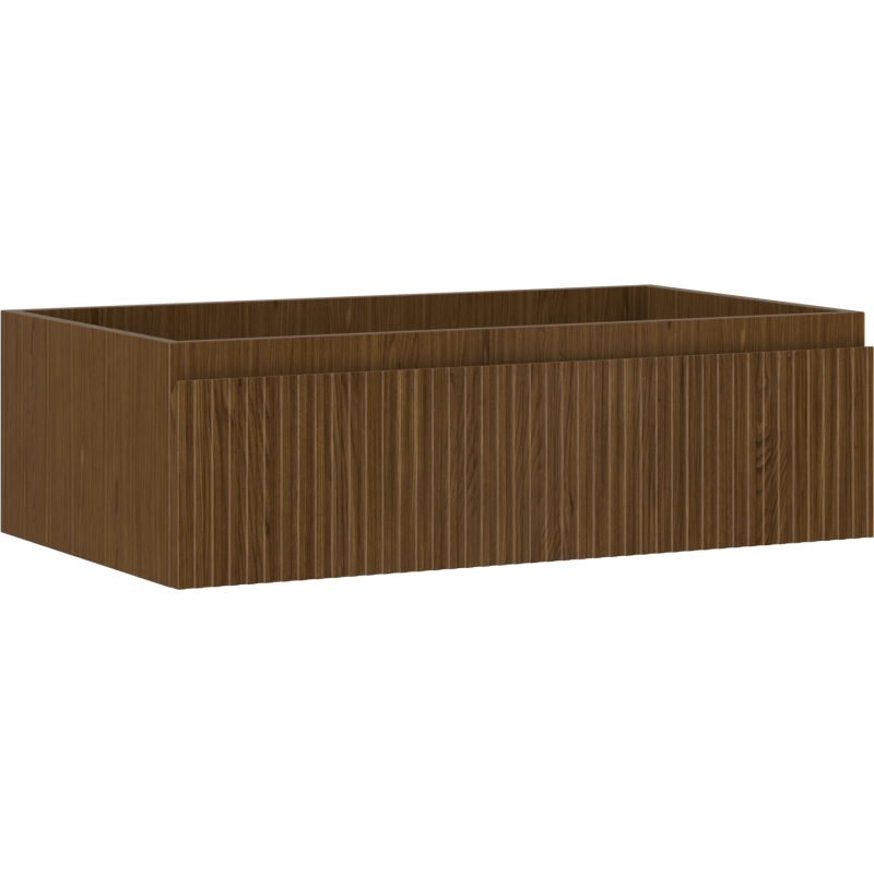 Mexen Rivel dulap baie sub chiuvetă 80 cm, 1 sertar, canelat, nuc - 91A20-08023-1-BF86