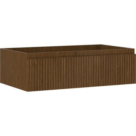 Mexen Rivel dulap baie sub chiuvetă 80 cm, 1 sertar, canelat, nuc - 91A20-08023-1-BF86