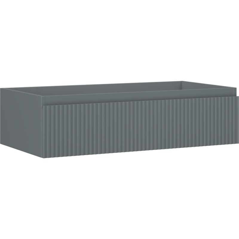 Mexen Rivel dulap baie sub chiuvetă 90 cm, 1 sertar, șanțuri, grafit mat - 91A20-09023-1-BF66
