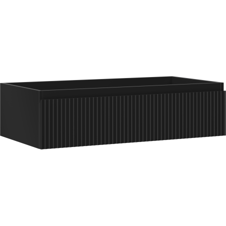 Mexen Rivel dulap de baie pentru chiuvetă 90 cm, 1 sertar, riflat, negru mat - 91A20-09023-1-BF71