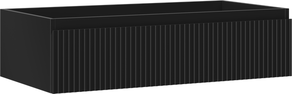 Mexen Rivel dulap baie sub chiuvetă 90 cm, 1 sertar, canelat, negru mat - 91A20-09023-1-BF71