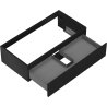 Mexen Rivel dulap de baie pentru chiuvetă 90 cm, 1 sertar, riflat, negru mat - 91A20-09023-1-BF71