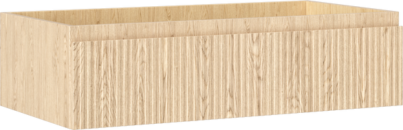 Mexen Rivel 90 cm-es fürdőszobai szekrény, 1 fiók, barázdált, tölgy - 91A20-09023-1-BF81