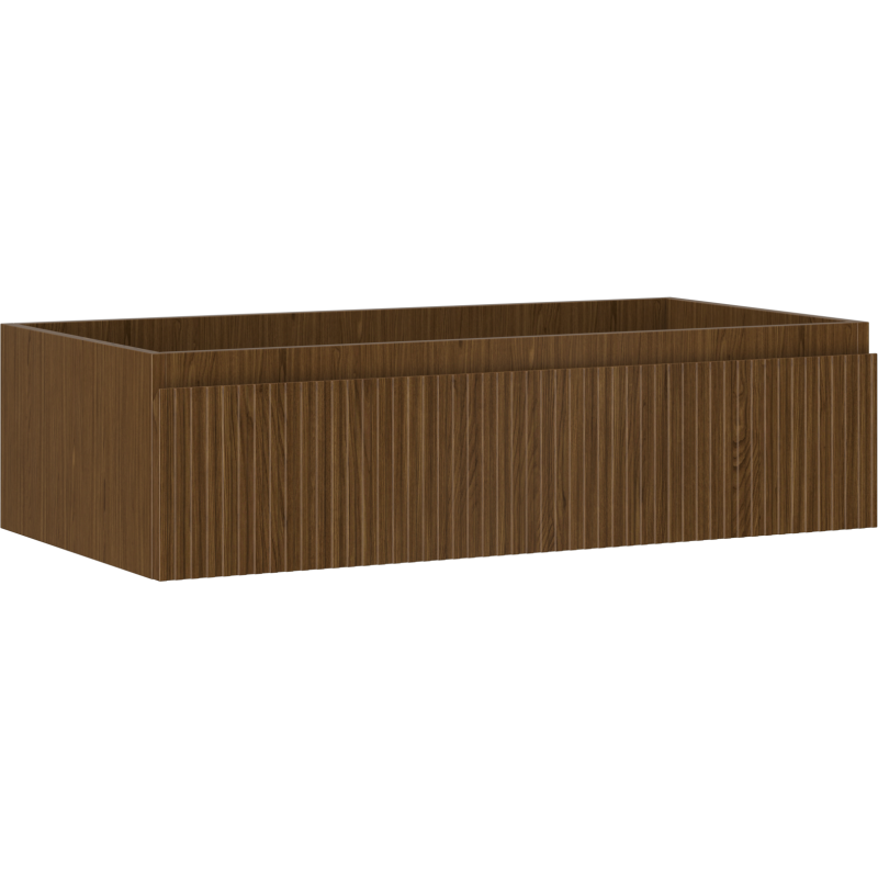 Mexen Rivel dulap baie sub chiuvetă 90 cm, 1 sertar, canelat, nuc - 91A20-09023-1-BF86