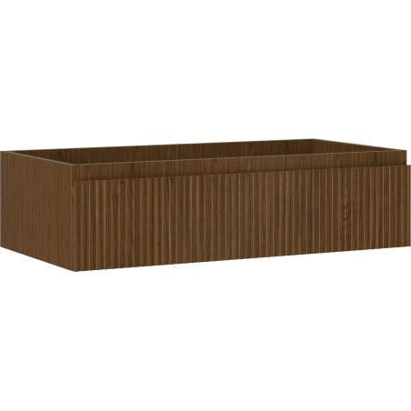 Mexen Rivel dulap baie sub lavoar 90 cm, 1 sertar, canelat, nuc - 91A20-09023-1-BF86