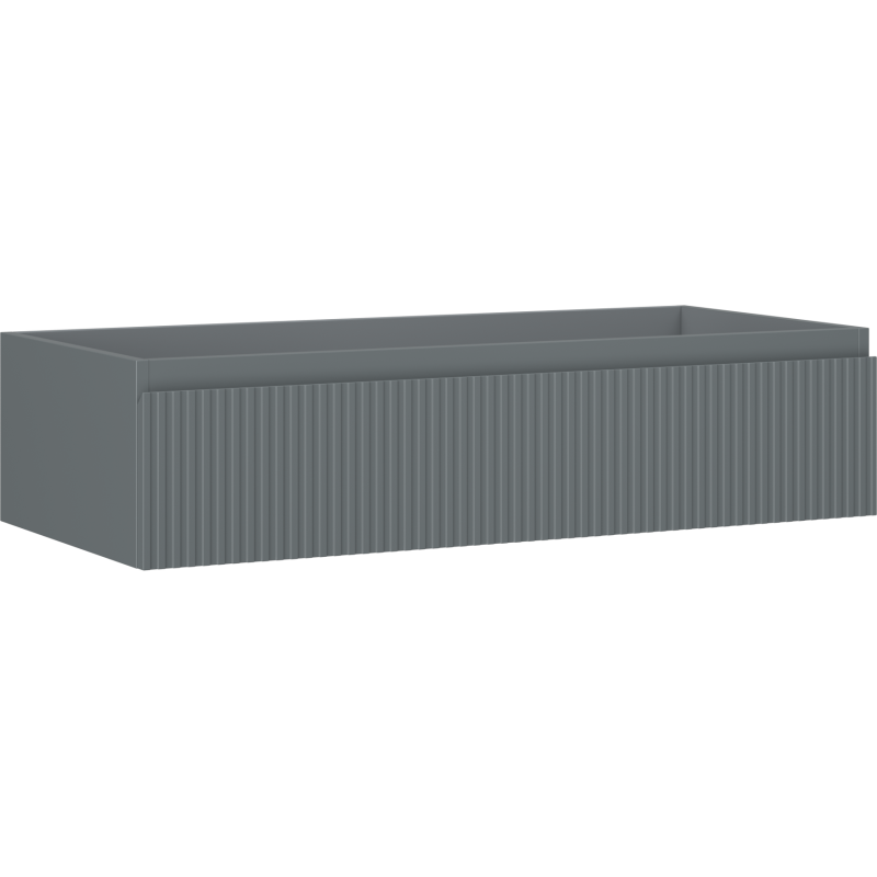 Mexen Rivel dulap baie sub lavoar 100 cm, 1 sertar, riflat, grafit mat - 91A20-10023-1-BF66