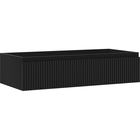 Mexen Rivel dulap baie sub chiuvetă 100 cm, 1 sertar, canelat, negru mat - 91A20-10023-1-BF71