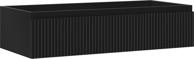 Mexen Rivel dulap baie sub chiuvetă 100 cm, 1 sertar, cu nervuri, negru mat - 91A20-10023-1-BF71