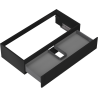 Mexen Rivel dulap baie sub chiuvetă 100 cm, 1 sertar, canelat, negru mat - 91A20-10023-1-BF71