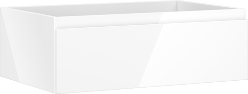 Mexen Orio fürdőszobai szekrény mosdó alá 70 cm, 1 fiók, fényes fehér - 91A10-07023-1-BF00