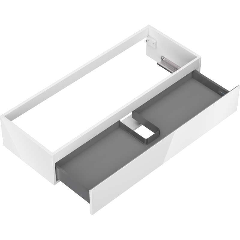 Mexen Orio fürdőszobaszekrény mosdó alá 120 cm, 1 fiók, fényes fehér - 91A10-12023-1-BF00
