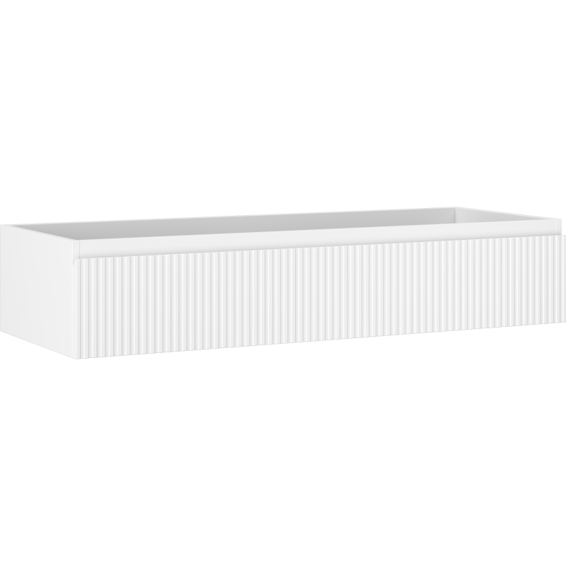 Dulap de baie Mexen Rivel sub lavoar 120 cm, 1 sertar, striat, alb mat - 91A20-12023-1-BF01