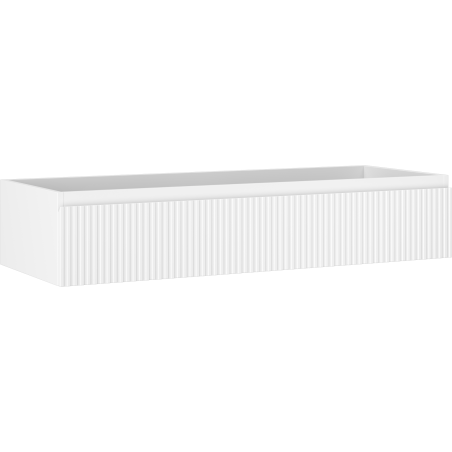 Dulap de baie Mexen Rivel sub lavoar 120 cm, 1 sertar, striat, alb mat - 91A20-12023-1-BF01