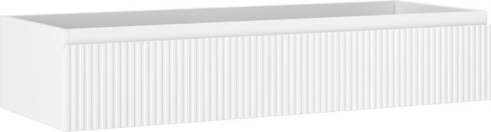 Mexen Rivel dulap baie sub lavoar 120 cm, 1 sertar, canelat, alb mat - 91A20-12023-1-BF01