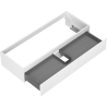 Dulap de baie Mexen Rivel sub lavoar 120 cm, 1 sertar, striat, alb mat - 91A20-12023-1-BF01