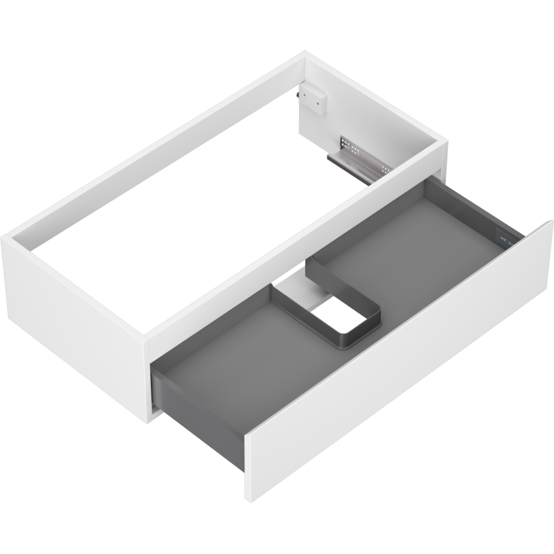 Mexen Orio fürdőszobai szekrény mosdó alatt 90 cm, 1 fiók, fehér matt - 91A10-09023-1-BF01