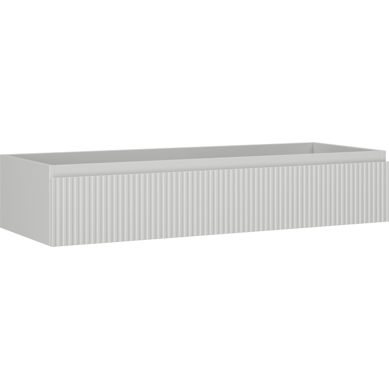 Mexen Rivel 120 cm-es fürdőszobai mosdószekrény, 1 fiók, bordázott, szürke matt - 91A20-12023-1-BF62