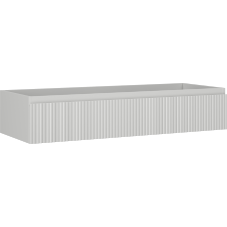 Mexen Rivel 120 cm-es fürdőszobai mosdószekrény, 1 fiók, bordázott, szürke matt - 91A20-12023-1-BF62
