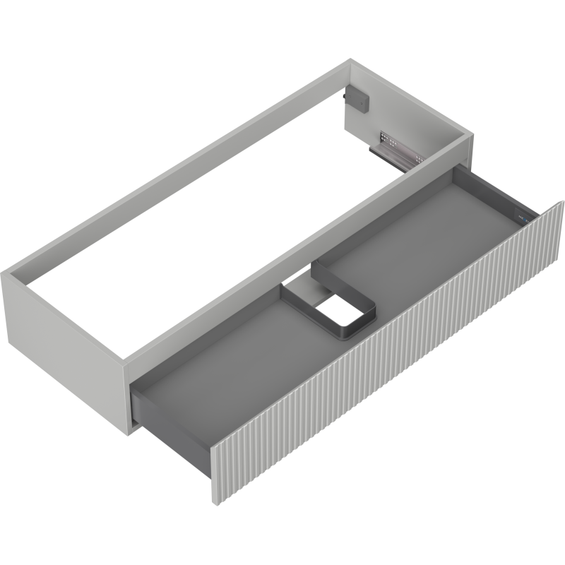 Mexen Rivel dulap pentru baie sub lavoar 120 cm, 1 sertar, cu nervuri, gri mat - 91A20-12023-1-BF62