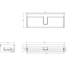 Mexen Rivel dulap baie sub chiuvetă 120 cm, 1 sertar, canelat, stejar - 91A20-12023-1-BF81