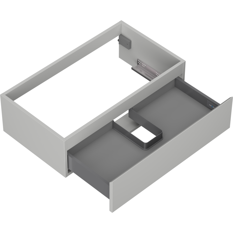Mexen Orio fürdőszobai mosdós szekrény 80 cm, 1 fiók, szürke matt - 91A10-08023-1-BF62