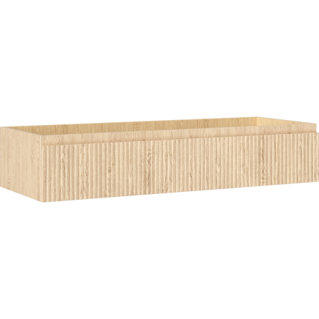 Mexen Rivel 120 cm-es fürdőszobaszekrény mosdó alá, 1 fiók, bordázott, tölgy - 91A20-12023-1-BF81